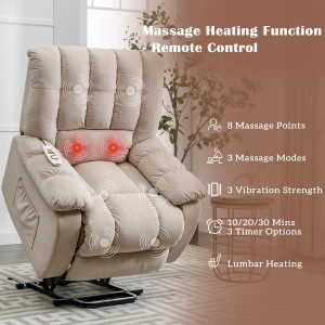 Scaune reclinabile cu ridicare electrică pentru masaj