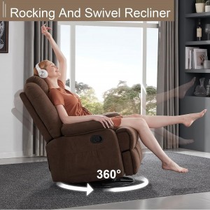 Ergonomic Manual Rocker Recliner Chair for Adults