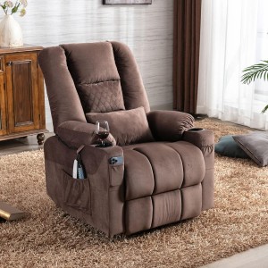Barna elektromos emelőfotel – kényelmes kanapé
