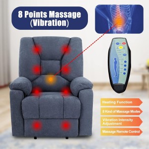 Електрически повдигащ се стол за възрастни с топлинен вибрационен масаж