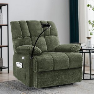 Power Overstuffed Recliner Chair with Phone Holder-3