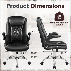 Malaki at Matangkad Executive Office Chair Swivel Leather-Papped Seats itim