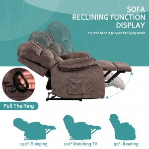 Recliner Sofa 9014-brunneis