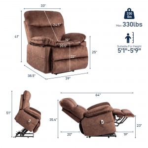 Recliner Sofa 9033lm-brown