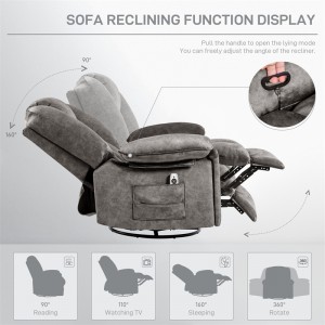 Recliner Sofa 9065srm-grey