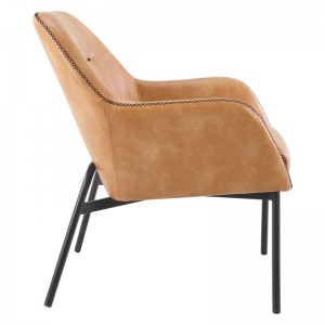 Kamore ea ho phomola Leather Typology Lounge Armchair