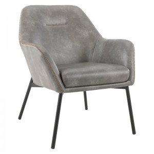 Living Room Leather Typology Lounge Armchair