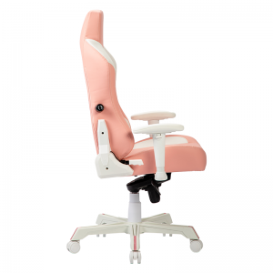 Cadira reclinable giratòria de jocs rosa