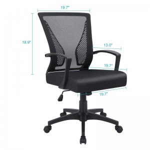 Krzesło zadaniowe Black Mesh do domowego biura