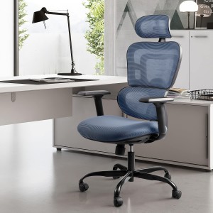 Ergonomiske datamaskinskrivebordsstoler Dreibar og justerbar kontornettingsstol