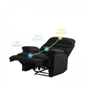 35,5 "Wide Manual Standard Recliner with Massager