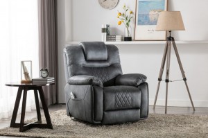 Luxury Function Furniture Blue Fabric Sofa