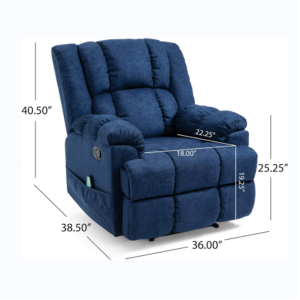 Ontspan met de blauwe massageligstoel voor thuis