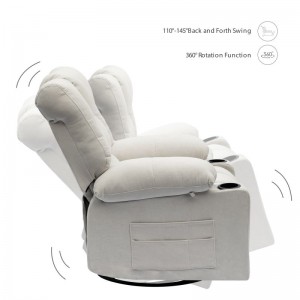 Cadira de sofà de sala d'estar reclinable giratòria Roker