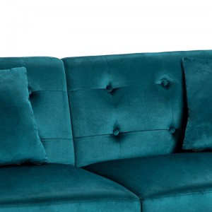 Оксамитовий розкладний диван-ліжко-футон-4