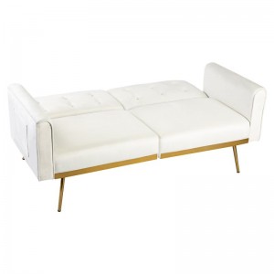Velvet Convertible Futon Sofa Bed