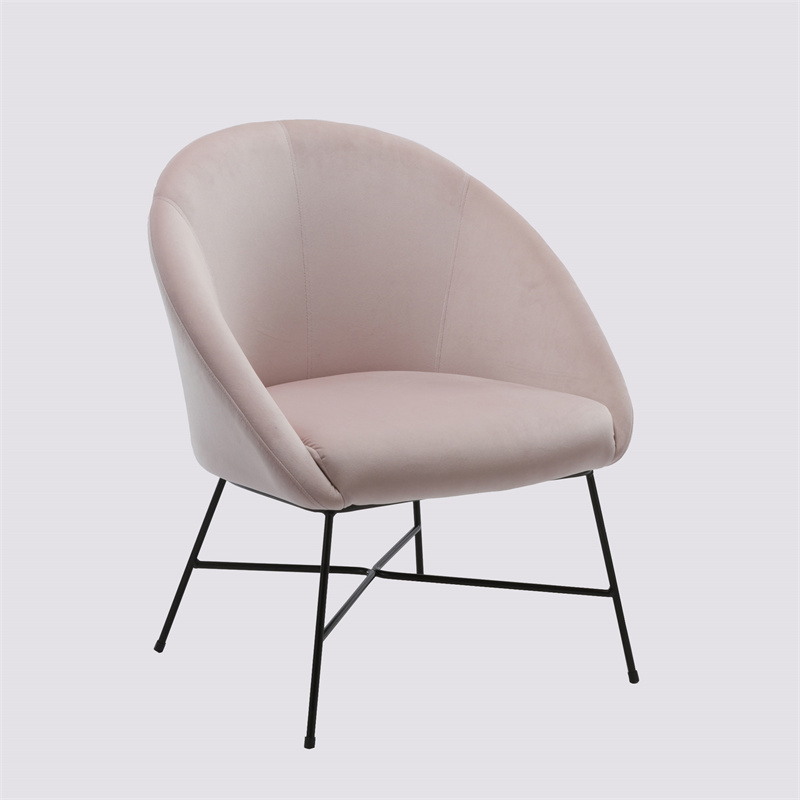 Velvet Pink Color Accent Chair
