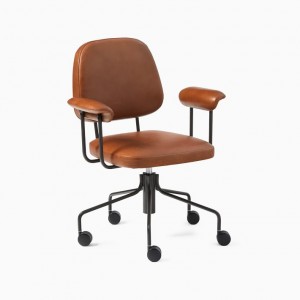 Pokladní kožená kancelářská židle