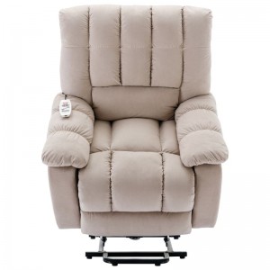 Nuevo diseño de muebles de sala de estar, sofá seccional de cuero con función de masaje de lujo ligero