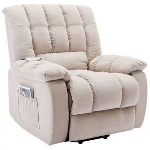Nou disseny de mobles de sala d'estar Sofà seccional de pell amb funció de massatge de luxe lleuger