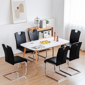Mit Kunstleder gepolsterter Beistellstuhl für Küche und Esszimmer, weiche Sitzgelegenheiten