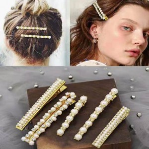 pinzas para el cabello de perlas de moda para mujeres