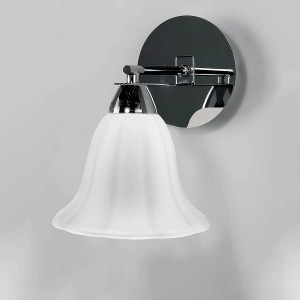 Bell shaped frosted glass lamp shade