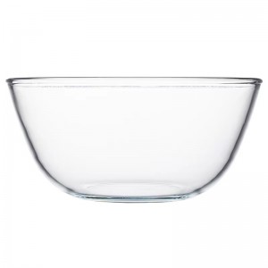 Wadah gelas cuci mangkuk kaca transparan ekstra besar berbentuk lingkaran, peralatan dapur praktis