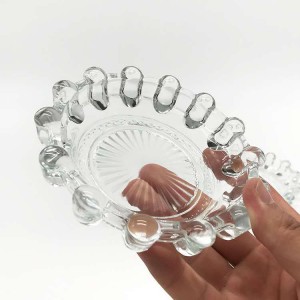 Scrumieră de sticlă personalizată Comerț cu ridicata cu cristal de înaltă calitate Material de rotunjire Smoking Scrumiere de sticlă