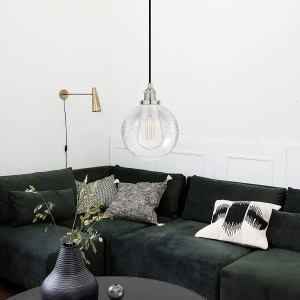 ໂຄມໄຟແກ້ວ Custom Shade Replacement Light Frosted Glass Globe or Cover for pendant wall lamp