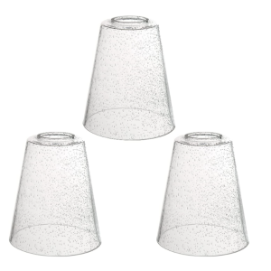 Custom shaped clear glass lamp shade