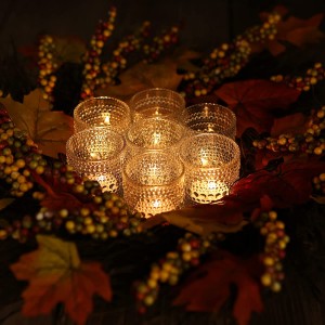 Customize Clear Glass Tealight Empty Cylinder Round Glass Jars Candle Holders