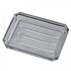 Custom Soap Glass Box Household Vanity Decoration Clear Glass Dish