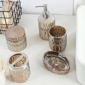 Customized Crystal Colorful Glass Candle Jar Candle Containers For Interior Decoration