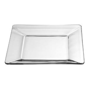 Customized Restaurant Hotel Spin Saucer Clear Glass Plate Dinnerware Glass Dish For Wedding