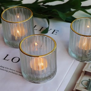 Cylinder tube Soda-lime glass candle jar cylinder Clear Glass Tealight Candle Holders