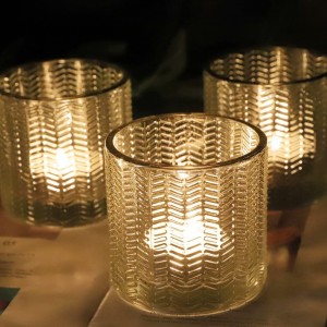 ဆလင်ဒါပြွန် ဆိုဒါ-ထုံးဖန်ဖယောင်းတိုင်ပုလင်း ဆလင်ဒါ Clear Glass Tealight Candle Holders