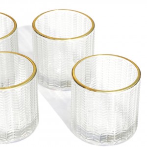 Tub cilindre Pots d'espelmes de vidre de soda calç Portaespelmes de vidre transparent