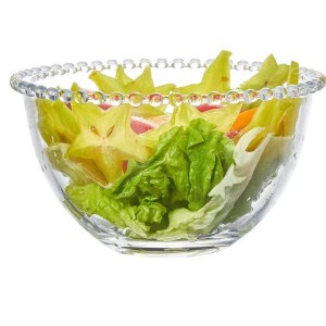 کاسه شیشه ای شفاف کاسه میوه شیشه ای برای سرو میوه سالاد