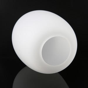 Прилагодено рачно изработен дуван опал бел фенер во облик на столна ламба Основна сенка и капак