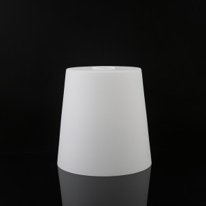 Custom cup shape handmade blown opal white pendant lamp shade wall lamp cover
