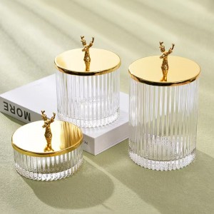 Glass wax cup glass can sticky label transparent candle holder glass jar