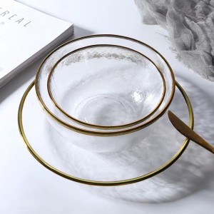 Guľôčkové taniere z číreho skla výrobca skleneného riadu jedálenský tanier miska z číreho skla