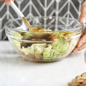 Salad buah berkualiti tinggi mangkuk kaca soda-limau jernih microwave untuk makanan