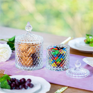 Kućne ukrasne staklenke za slatkiše staklene kristalne staklenke za slatkiše luksuzna staklena kutija za pohranu