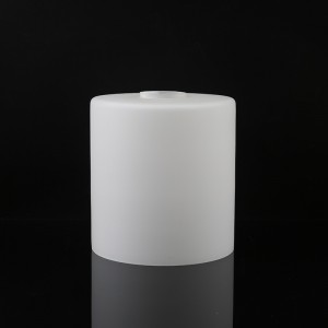 Zakázkový válcový tvar ručně vyráběný foukaný opálově bílý stínidlo nástěnné lampy