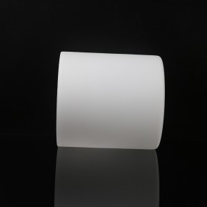 Custom na cylindrical na hugis handmade blown opal white pendant lamp shade wall lamp cover