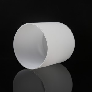 Custom cylindrical shape handmade blown opal white pendant lamp shade wall lamp cover
