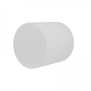 Navlaka za zidnu svjetiljku ručno izrađena cilindričnog oblika od puhanog bijelog opala