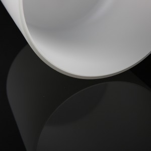 Прилагодена цилиндрична форма, рачно изработена обвивка од бел опал за светилка во сенка на ѕидната светилка
